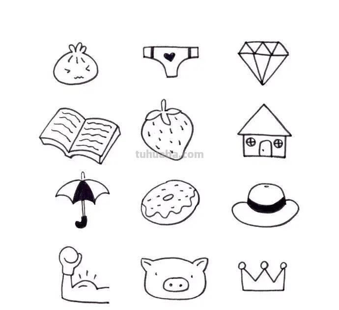 生活中常见的简笔画资料来了，非常齐全，很适合零基础临摹学习！