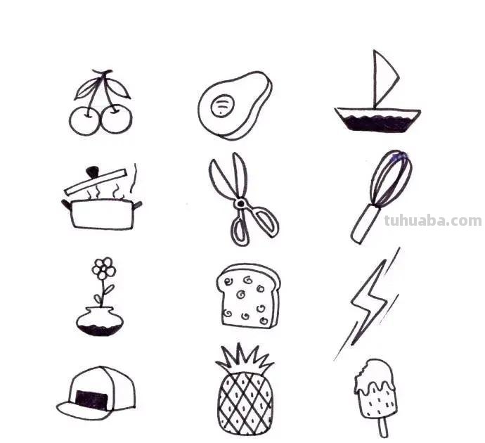 生活中常见的简笔画资料来了，非常齐全，很适合零基础临摹学习！