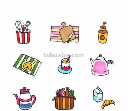 每天学一幅简笔画-生活系简笔画手帐小素材，拿走吧