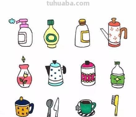 每天学一幅简笔画-生活系简笔画手帐小素材，拿走吧