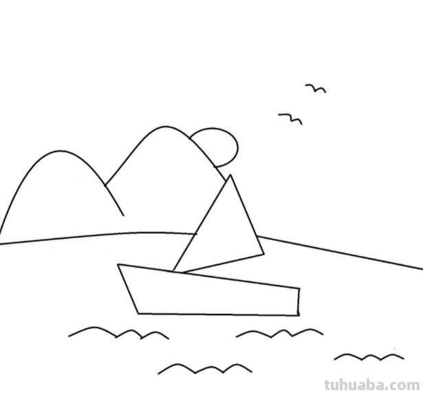 一座高山怎么画简笔画（一座高山怎么画简笔画图片）
