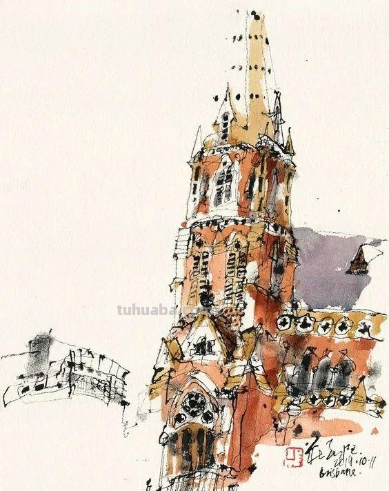 很有味道的速写作品