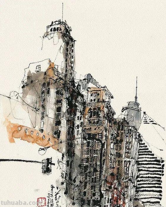 很有味道的速写作品