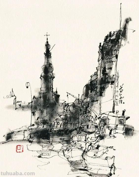 很有味道的速写作品