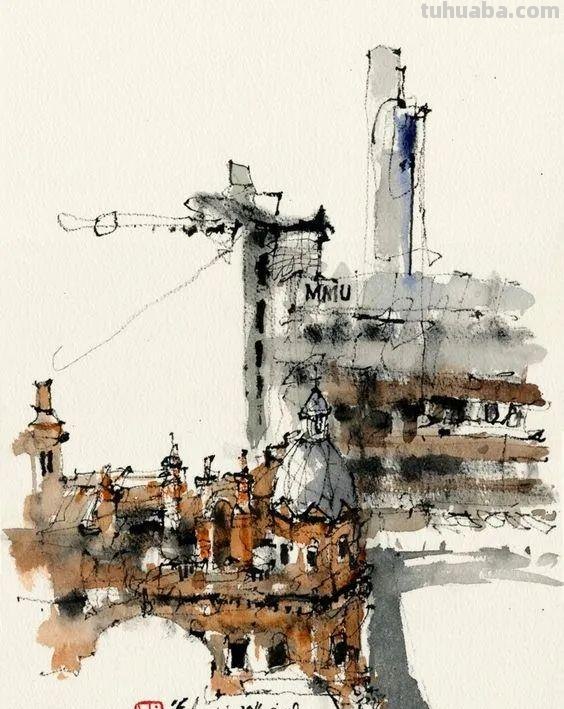 很有味道的速写作品