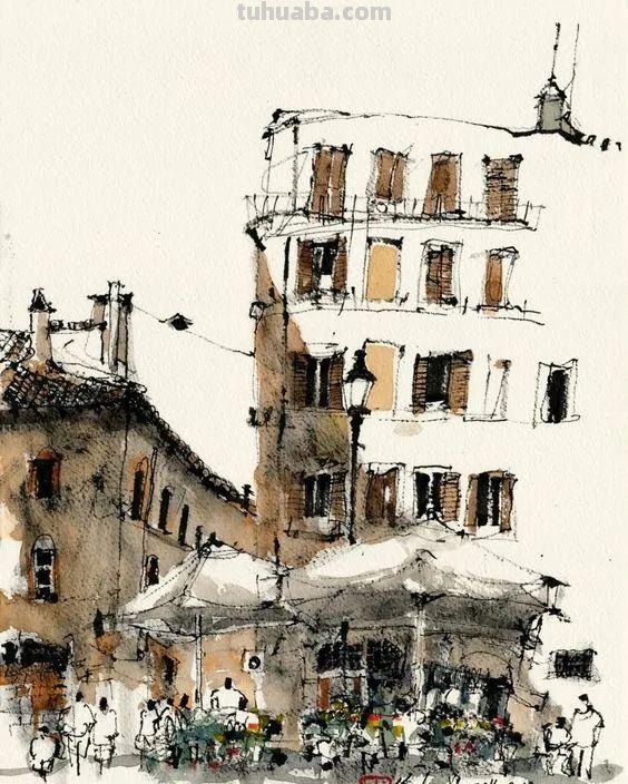 很有味道的速写作品