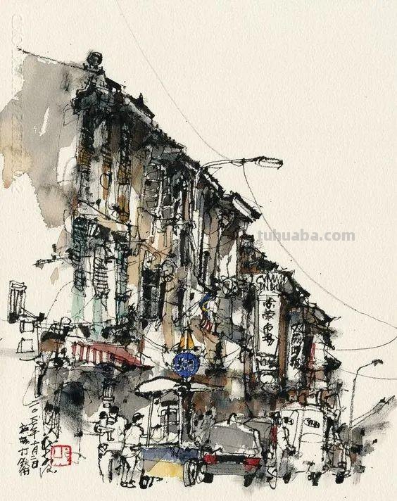 很有味道的速写作品