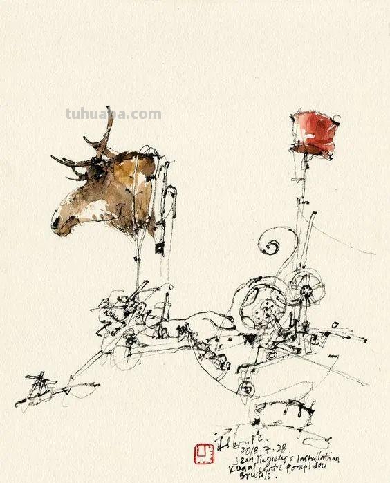 很有味道的速写作品