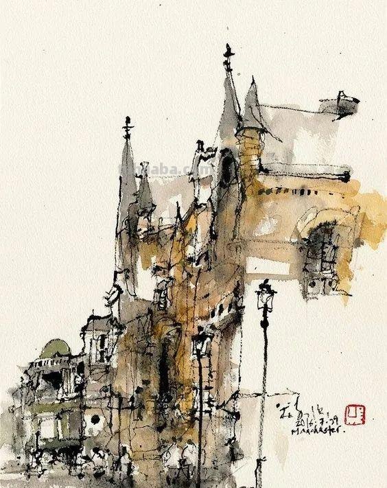 很有味道的速写作品