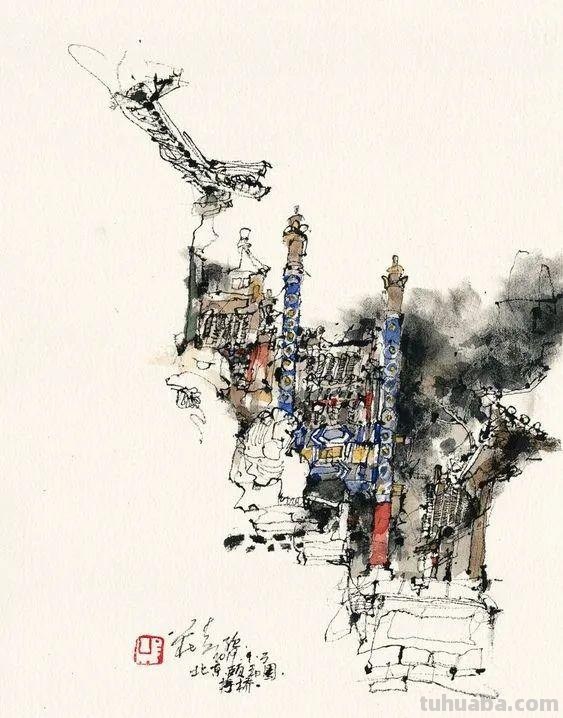 很有味道的速写作品