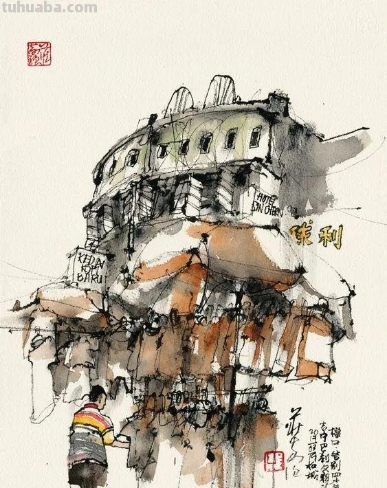 很有味道的速写作品