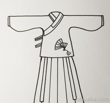 彩铅古风嫁衣怎么画（古风嫁衣简笔画一步一步教程）