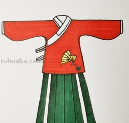 彩铅古风嫁衣怎么画（古风嫁衣简笔画一步一步教程）