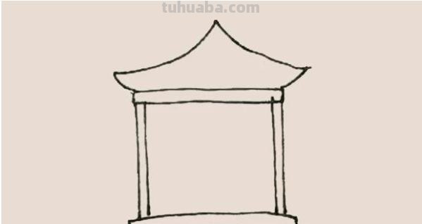 亭子正面速写（亭子正面速写图片）