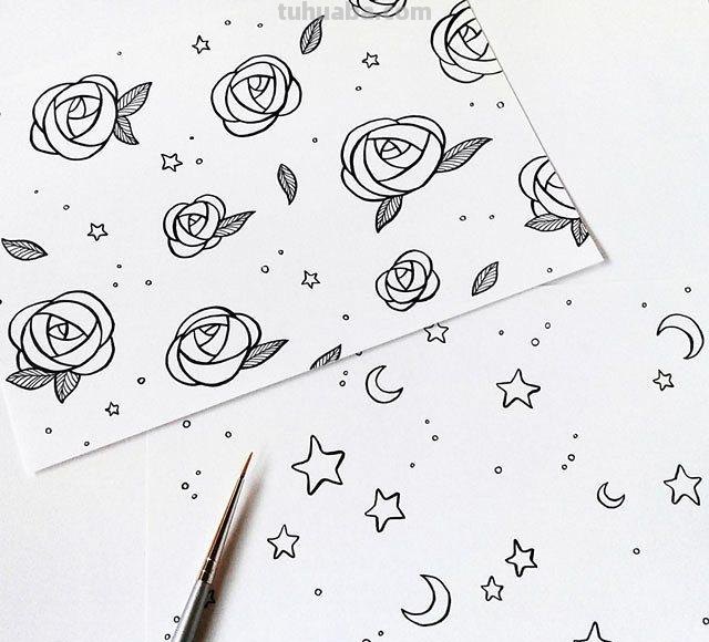 一组绿植简笔画，简单易画~大家快学学吧~
