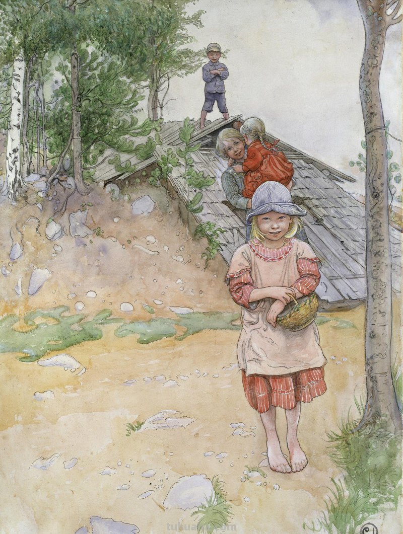 19世纪初期受欧美读者欢迎的瑞典画家卡尔·拉森水彩作品欣赏