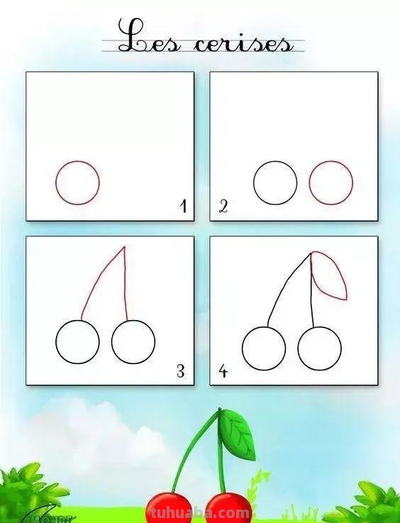 简笔画丨15个常见的水果+动物，孩子都爱画，先收藏起来！