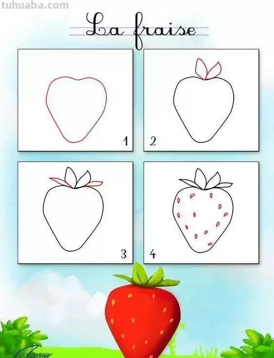 简笔画丨15个常见的水果+动物，孩子都爱画，先收藏起来！