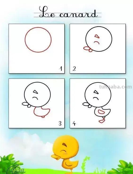 简笔画丨15个常见的水果+动物，孩子都爱画，先收藏起来！