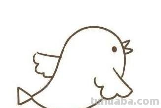 教你一笔一画的画春天小鸟简笔画，步骤图
