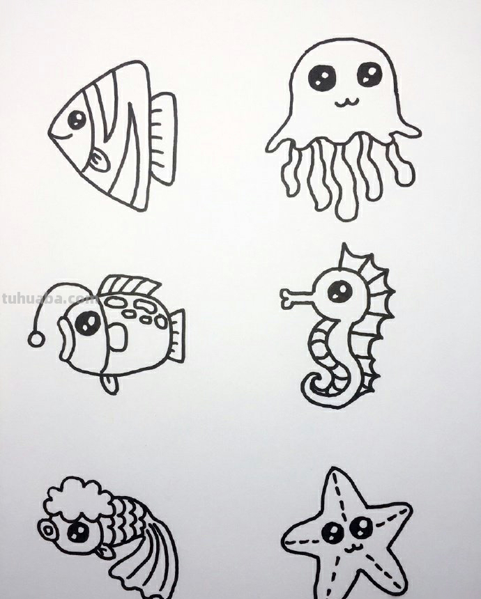 简笔画素材丨海底生物大集合,海底生物手绘素材,喜欢的可以收藏 简笔画素材丨海底生物大集合,海底生物手绘素材,喜欢的可以收藏