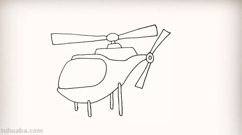 几款直升飞机简笔画教程