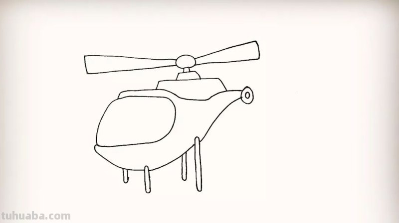 几款直升飞机简笔画教程