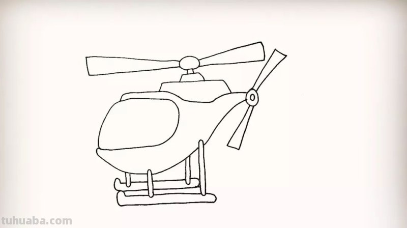 几款直升飞机简笔画教程