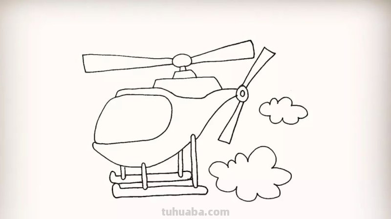 几款直升飞机简笔画教程