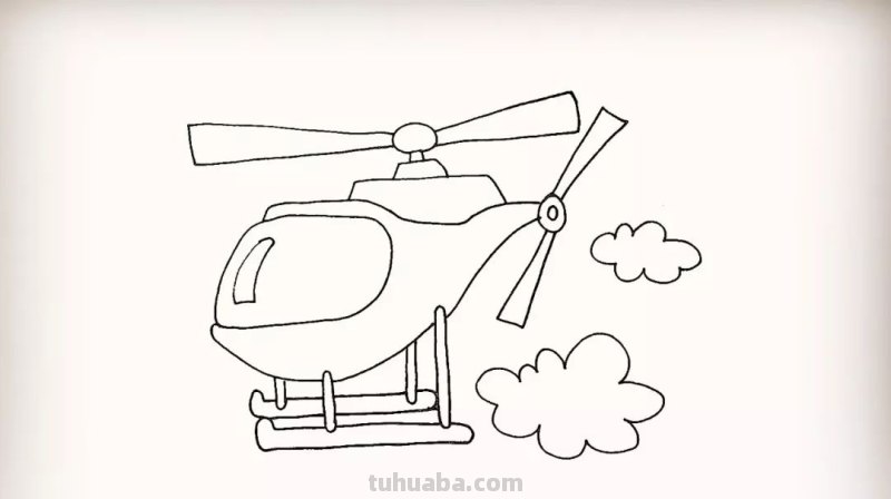 几款直升飞机简笔画教程