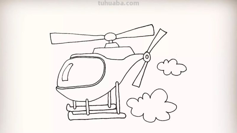 几款直升飞机简笔画教程