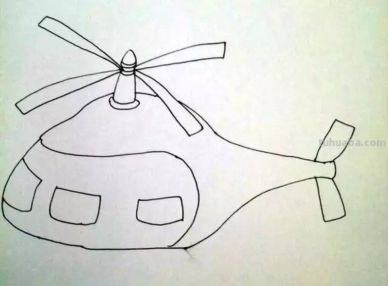 几款直升飞机简笔画教程