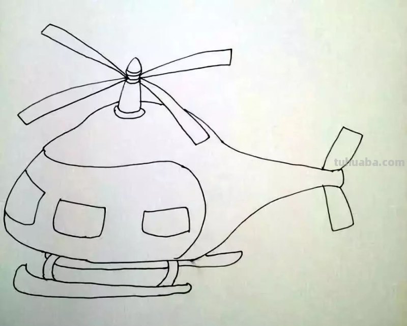 几款直升飞机简笔画教程