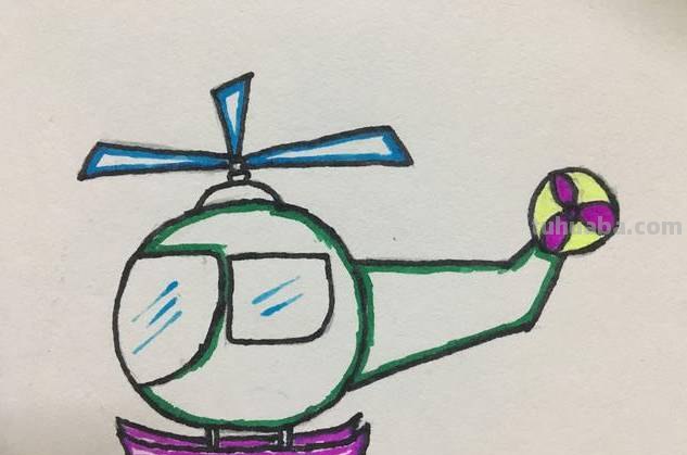 几款直升飞机简笔画教程