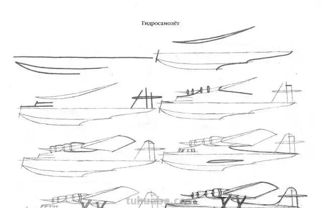 简笔画教程，50个飞机的画法