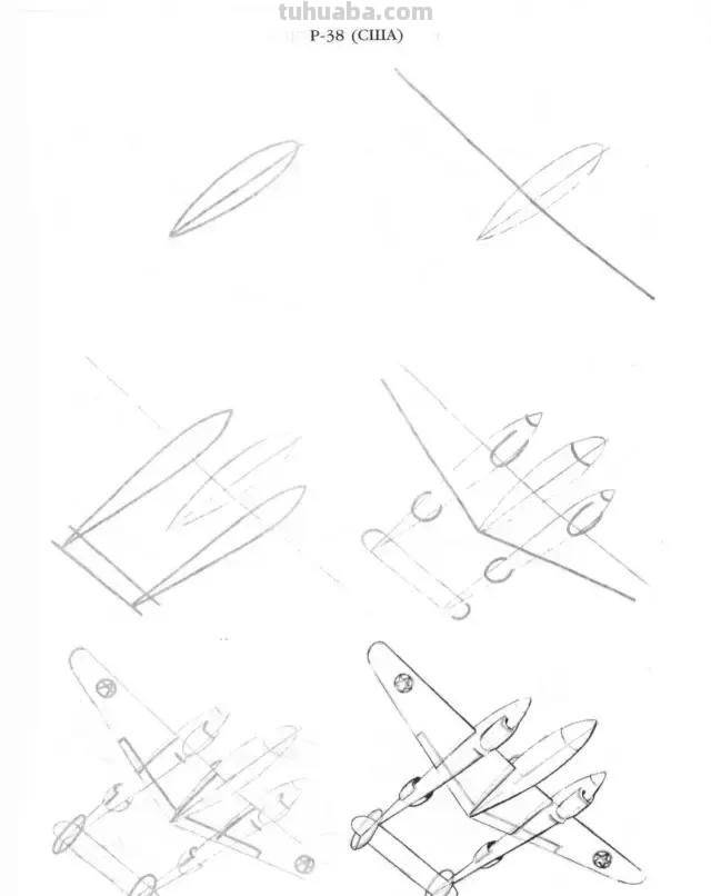 简笔画教程，50个飞机的画法