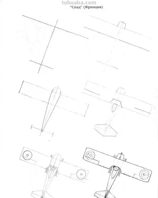 简笔画教程，50个飞机的画法