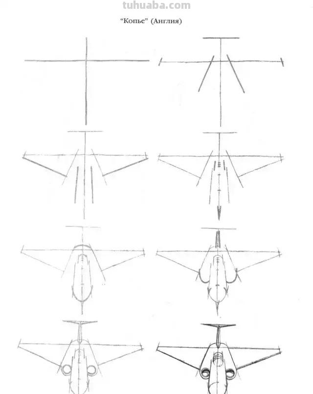 简笔画教程，50个飞机的画法