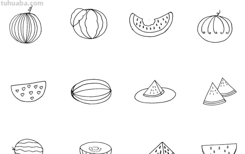 不会画食物简笔画？快把这些绘画素材收藏起来，留着有时间画