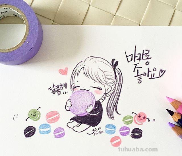 简单可爱的彩铅手绘简笔画，画出自己的生活！