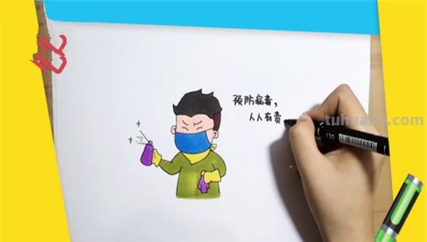 抗击病毒速写（抗击病毒速写图片）