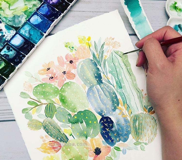 干货，简谈水彩辅助工具与一组漂亮水彩画，值得收藏！