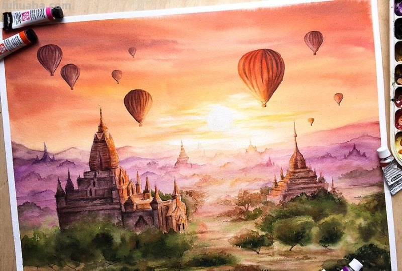 如何用画笔做到每一幅风景都有不同的氛围？23个国家的水彩画欣赏