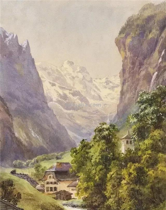 壮丽之美 - 登山爱好者画出的风景水彩画