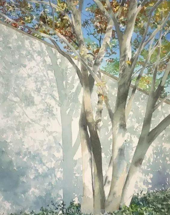 日本画家Abe Toshiyuki 写实风景水彩画欣赏