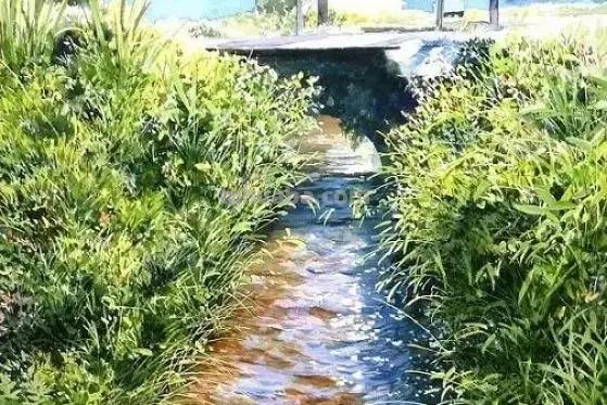 日本画家Abe Toshiyuki 写实风景水彩画欣赏