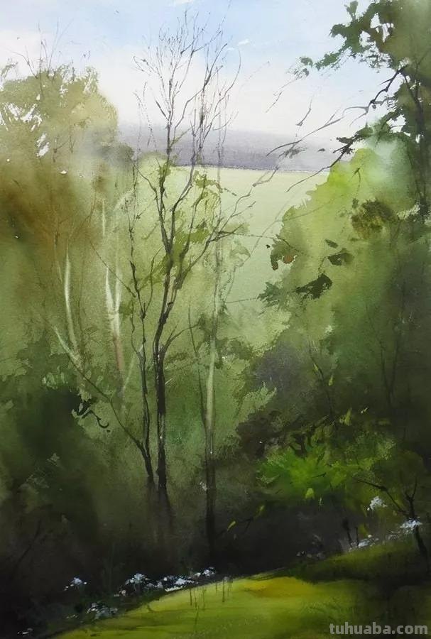 用笔有神，淋漓尽致-分享一组风景水彩画