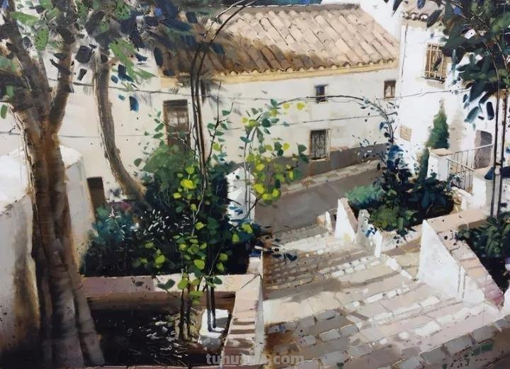 用笔有神，淋漓尽致-分享一组风景水彩画