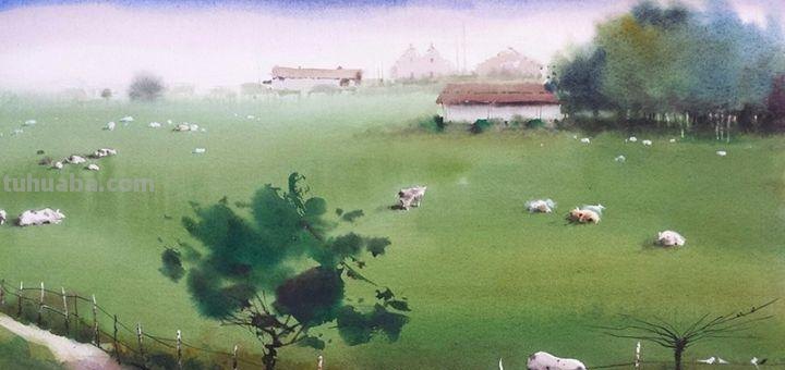 用笔有神，淋漓尽致-分享一组风景水彩画