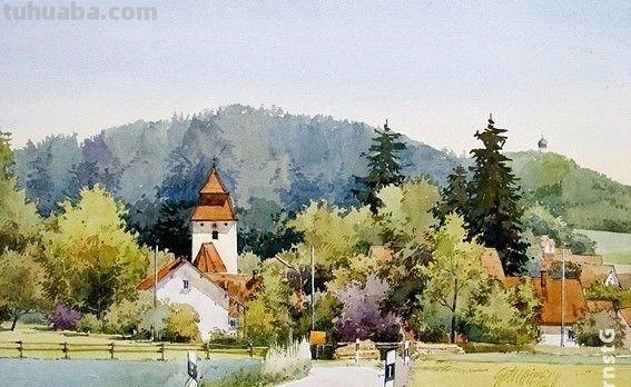 用笔有神，淋漓尽致-分享一组风景水彩画